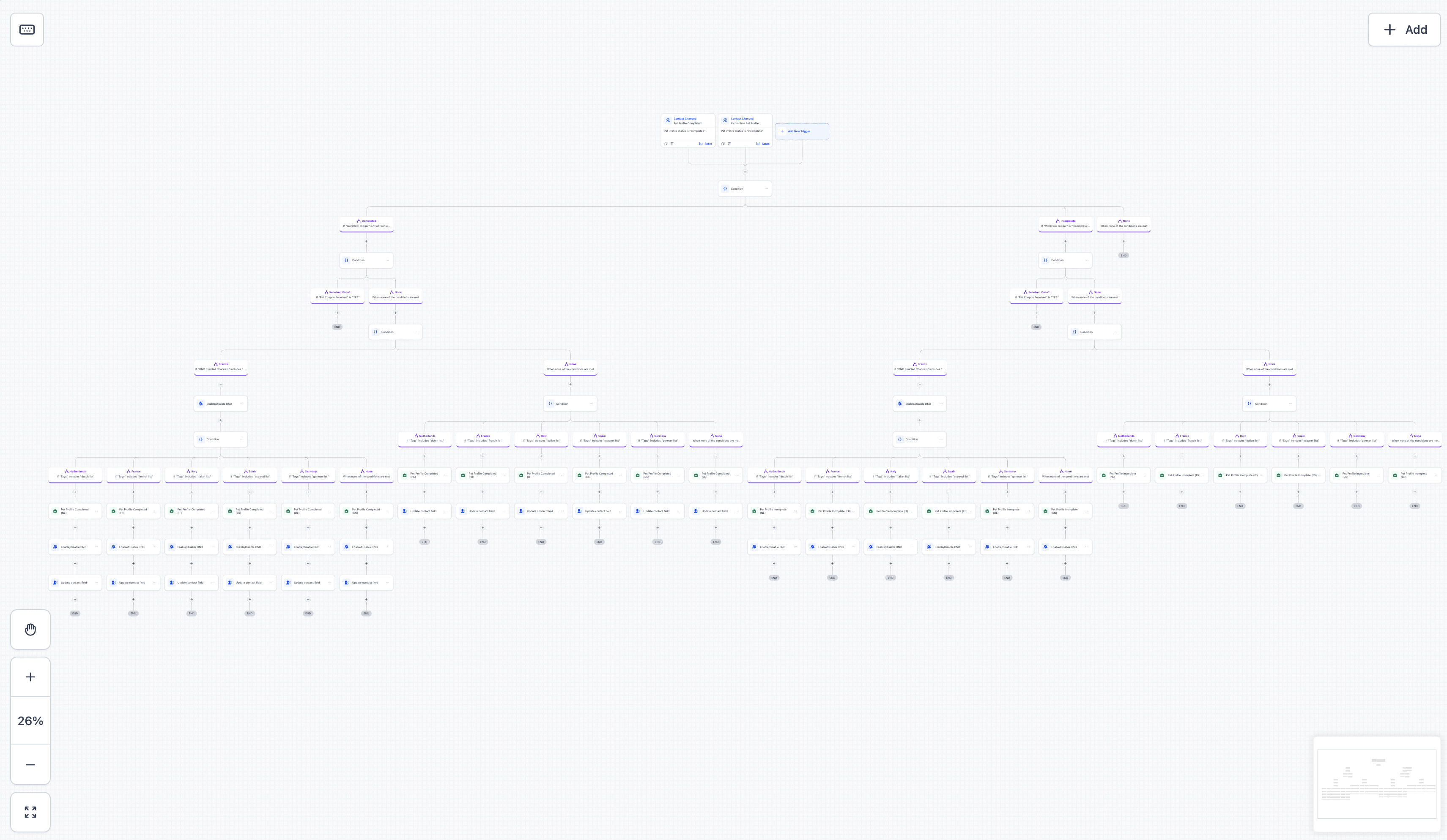 EzyDog email marketing automation workflow overview