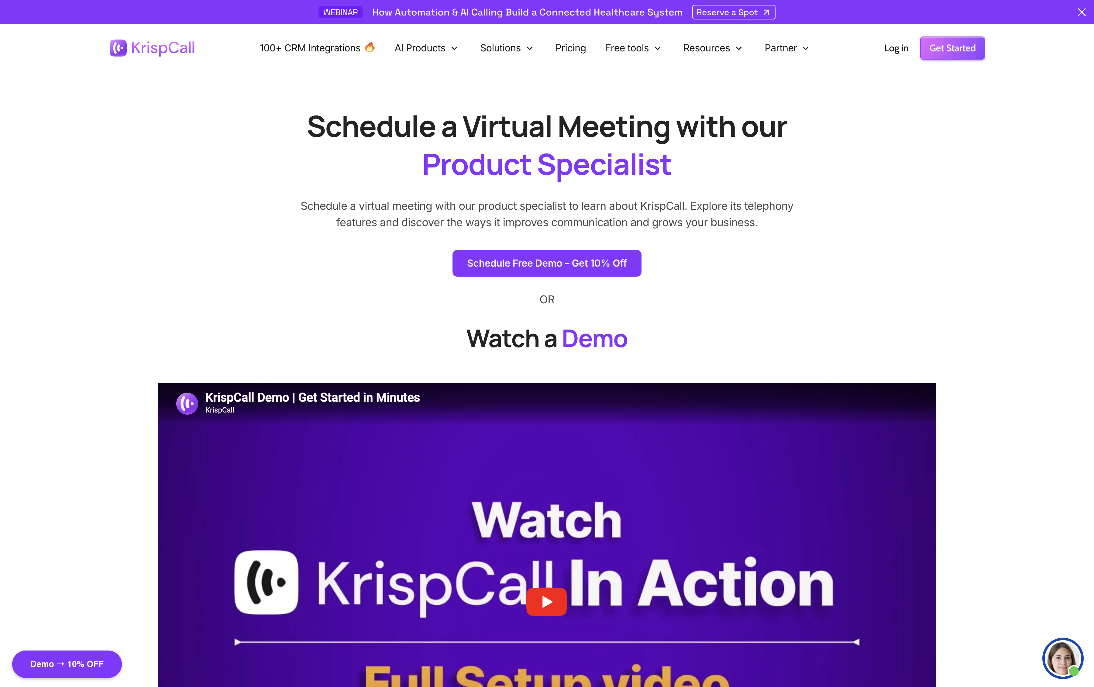 KrispCall sales automation and lead scoring workflow