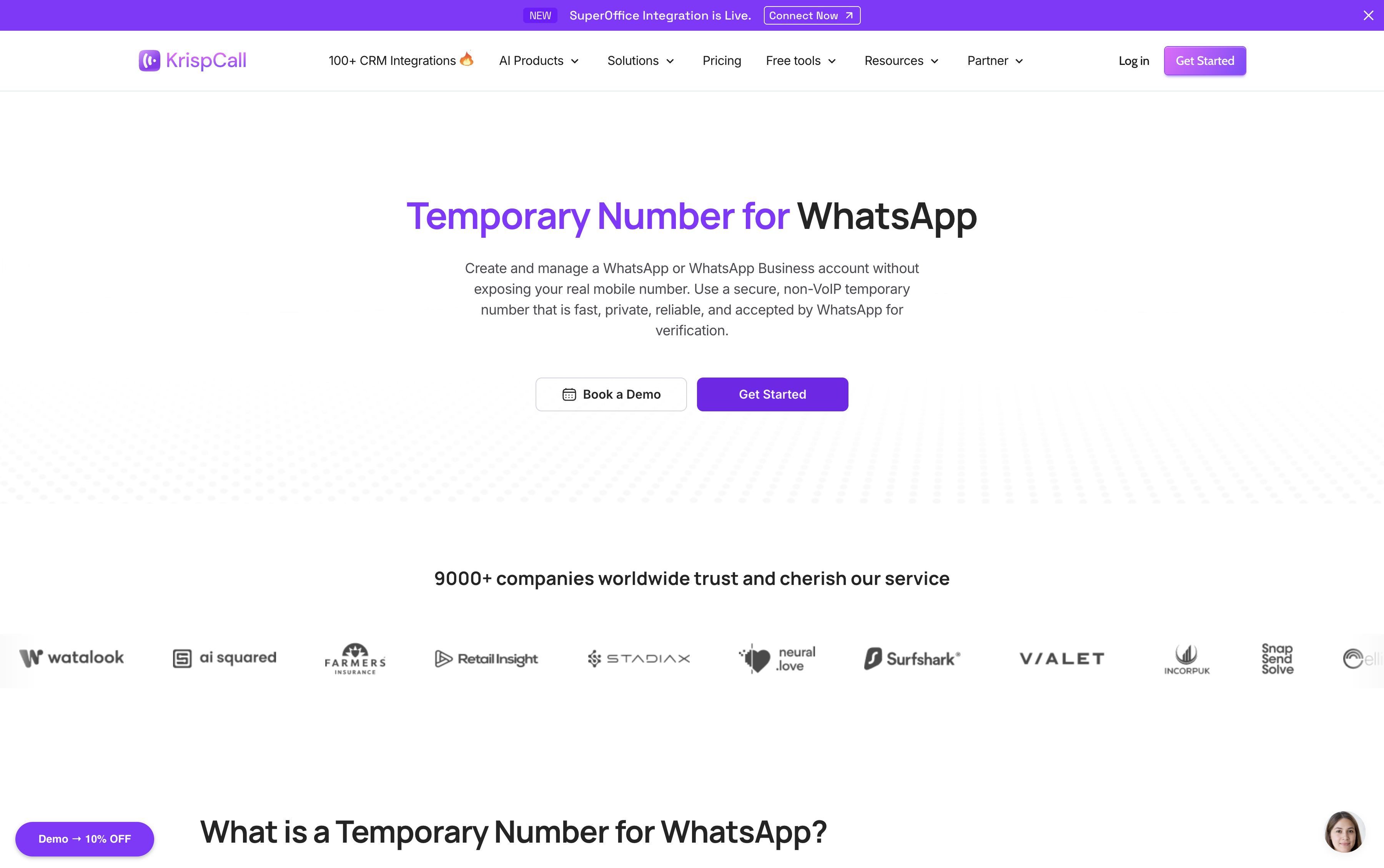 KrispCall WhatsApp automation workflow