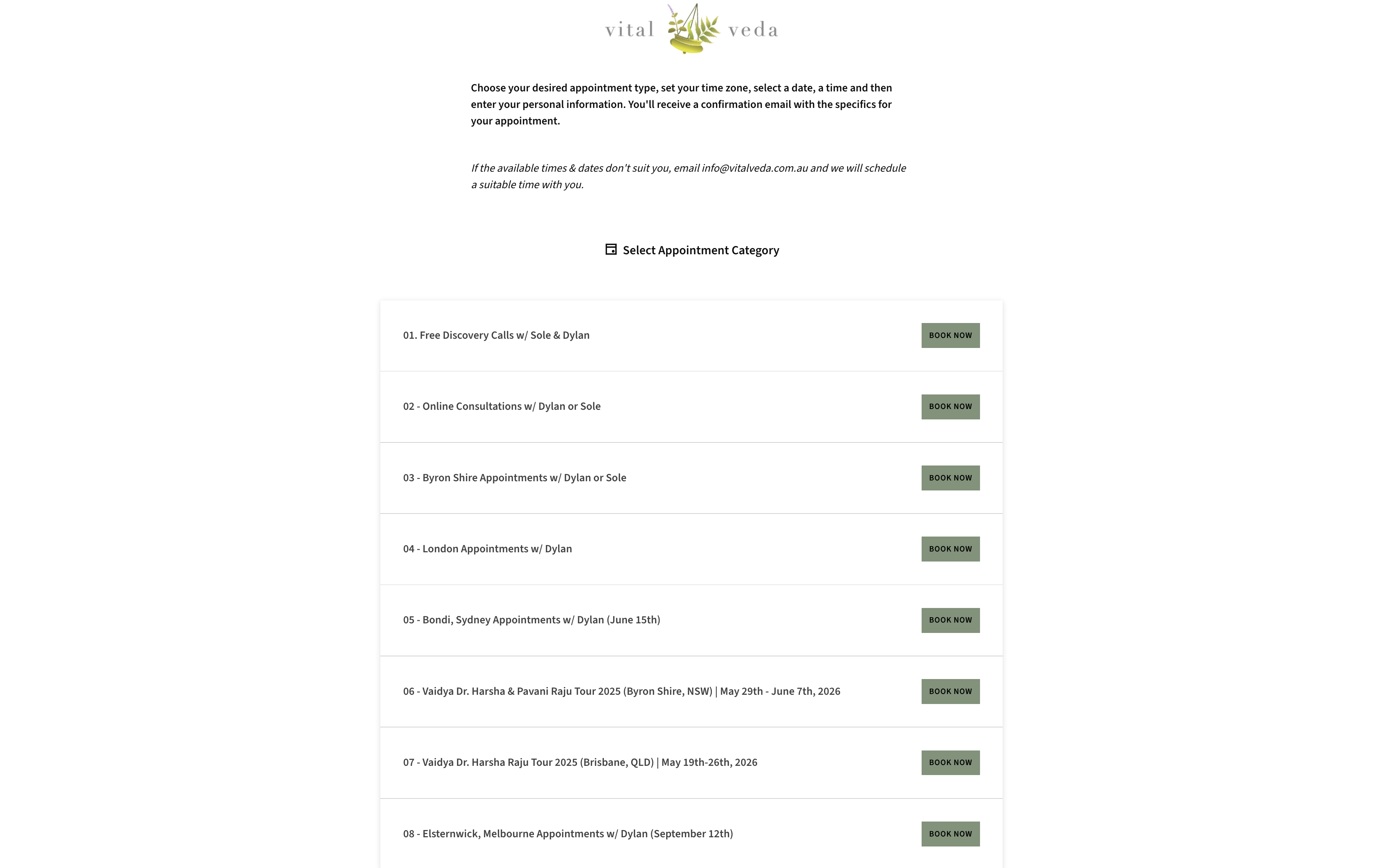 Vital Veda internal operations appointment automation workflow