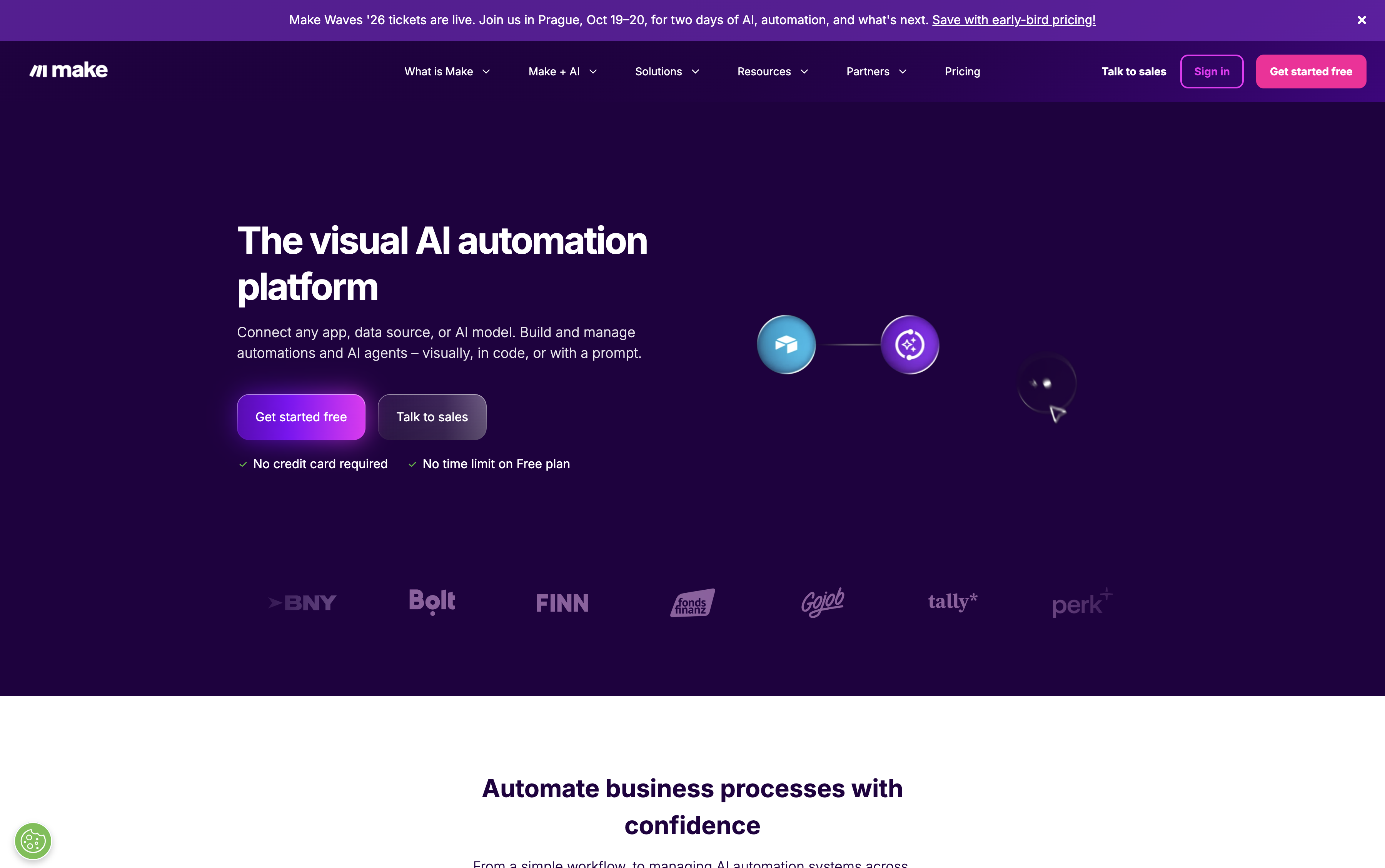Make.com visual automation scenario interface